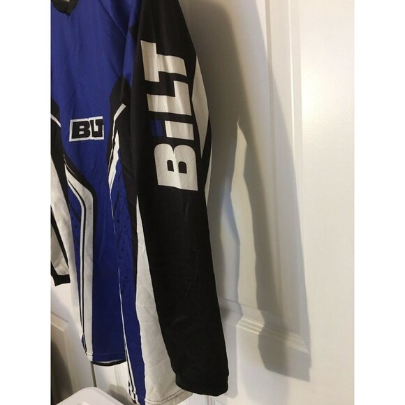 Bilt Racing Motor cross Jersey Shirt Men’s Sz XL Off Road Racing Blue Black‎ - Picture 5 of 8